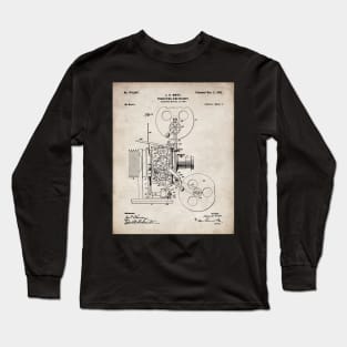 Film Camera Patent - Film Lover Cinema Student Art - Antique Long Sleeve T-Shirt
